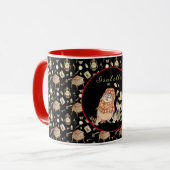 Fall-Raccoon Anpassen von Text und Farbe Tasse (Vorderseite Links)