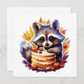 Fall Raccoon mit 1. Geburtstagstorte (Vorne/Hinten)