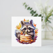 Fall Raccoon mit 1. Geburtstagstorte (Stehend Vorderseite)