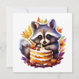 Fall Raccoon mit 1. Geburtstagstorte