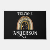 Fall Rainbow Familienname Begrüßungsmatte Fußmatte (Vorderseite)