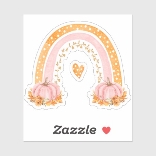 Fall Rainbow & Pumpkins Vinyl Sticker (Blatt)