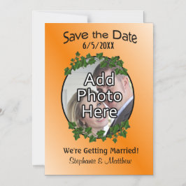 Fall Reben Save the Date mit Fotografie Magneteinladung