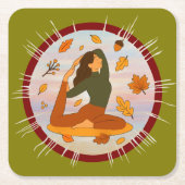 Fall Rechteckiger Pappuntersetzer (Vorderseite)