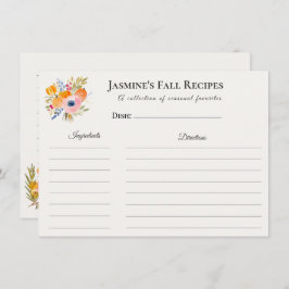 Fall Recipe Card – Autumn Kitchen Stationery Ankündigung