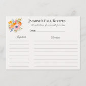 Fall Recipe Card – Watercolor Kitchen  Ankündigung (Vorderseite)