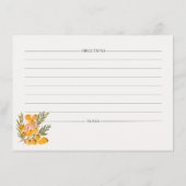 Fall Recipe Card – Watercolor Kitchen  Ankündigung (Rückseite)