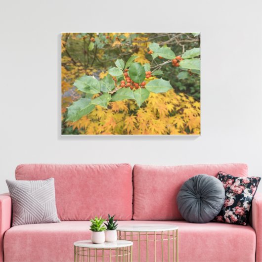 Fall Red Berries Leinwanddruck (Insitu (Wohnzimmer))