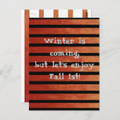 Fall Red & Black Ombre Stripes Humorose Postkarte (Vorne/Hinten)