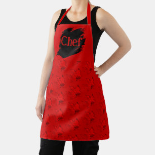 Fall Red Blätter All-Over Print Koch Schürze