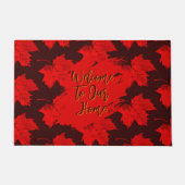 Fall Red Blätter WillkommensZuhause Fußmatte (Vorderseite)