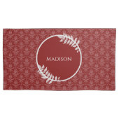 Fall Red Elegant Damask Pillow Kissenbezug (Vorderseite-Links)
