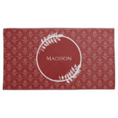 Fall Red Elegant Damask Pillow Kissenbezug (Vorderseite-Rechts)