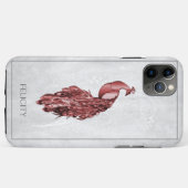 Fall Red Elegant Peacock Case-Mate iPhone Hülle (Rückseite (Horizontal))