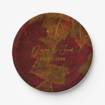 Fall Red Gold Rustic Elegante Maple Blätter