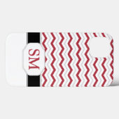Fall "Red & Gray Zickzack" iPad 2/3/4 Monogramm Case-Mate iPhone Hülle (Rückseite (Horizontal))