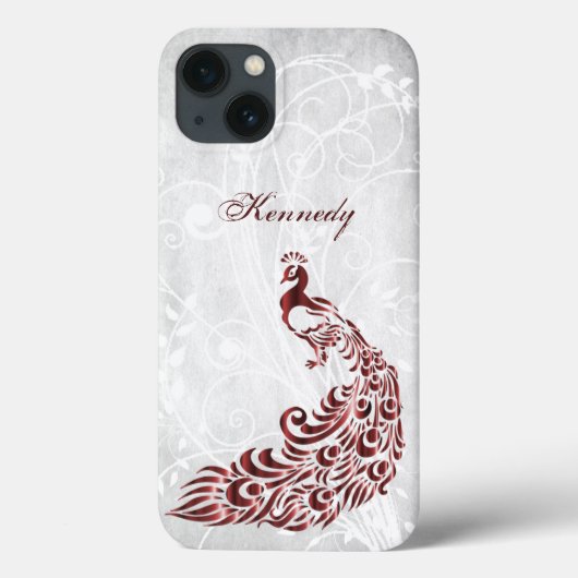 Fall Red Peacock Personalisiert Case-Mate iPhone Case-Mate iPhone Hülle (Rückseite)