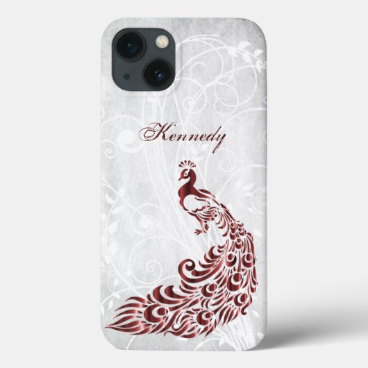 Fall Red Peacock Personalisiert Case-Mate iPhone Hülle (Rückseite)