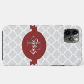 Fall Red Quatrefoil Personalisiert Case-Mate iPhon iPhone Hülle (Rückseite (Horizontal))