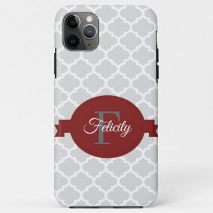 Fall Red Quatrefoil Personalisiert Case-Mate iPhon iPhone Hülle