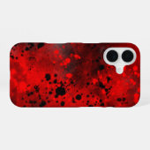 Fall Red Spray Paint Effect iPhone 16 Hülle (Rückseite (Horizontal))