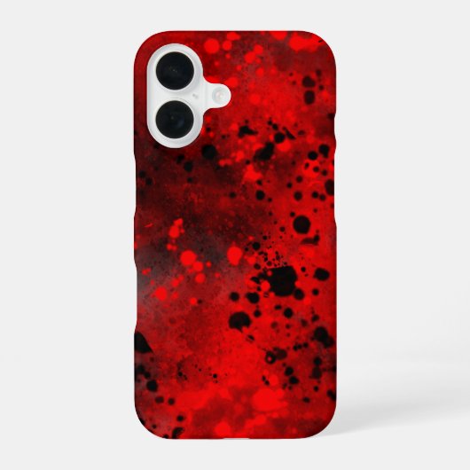 Fall Red Spray Paint Effect iPhone 16 Hülle (Rückseite)