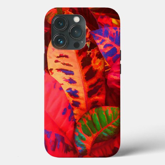 Fall "Red Tropical Blätter Case-Mate iPhone" iPhone Hülle (Rückseite)