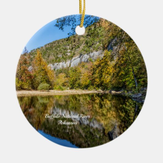 Fall Reflections Buffalo River Circle Ornament (Vorne)