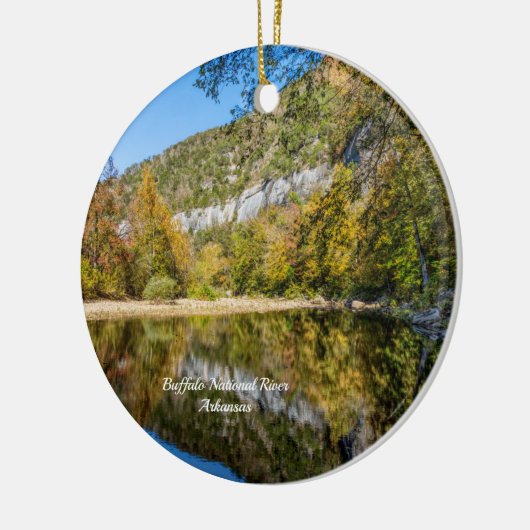 Fall Reflections Buffalo River Circle Ornament (Links)