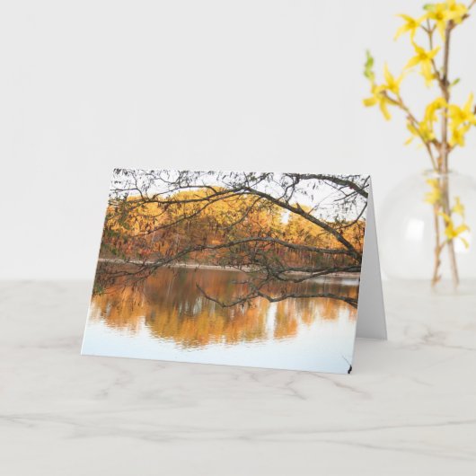 Fall-Reflexion Karte (Gelbe Blume)