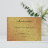 Fall Regency Wedding Insert (Stehend Vorderseite)