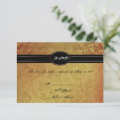 Fall Regency Wedding Response Card RSVP Karte (Stehend Vorderseite)