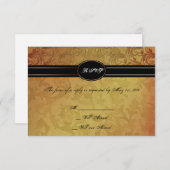 Fall Regency Wedding Response Card RSVP Karte (Vorne/Hinten)