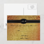Fall Regency Wedding RSVP Einladungspostkarte (Vorne/Hinten)