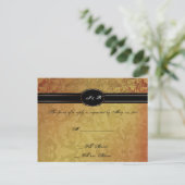 Fall Regency Wedding RSVP Einladungspostkarte (Stehend Vorderseite)
