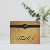 Fall Regency Wedding Tischnummer (Stehend Vorderseite)