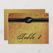 Fall Regency Wedding Tischnummer (Vorne/Hinten)