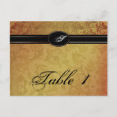 Fall Regency Wedding Tischnummer (Vorderseite)