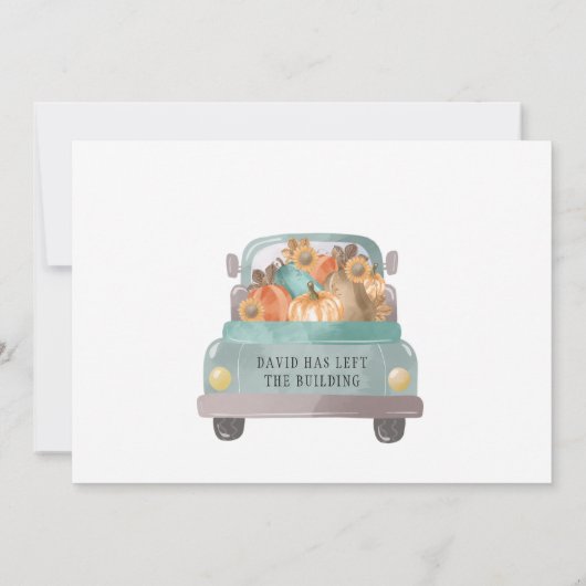 Fall-Rente-Party Einladung (Rückseite)