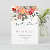 Fall Retro-Aquarellgold 16 . Geburtstag Einladung (Stehend Vorderseite)