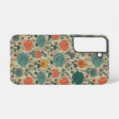 Fall Retro Blume Galaxy S22 Samsung Galaxy Hülle (Rückseite (Horizontal))