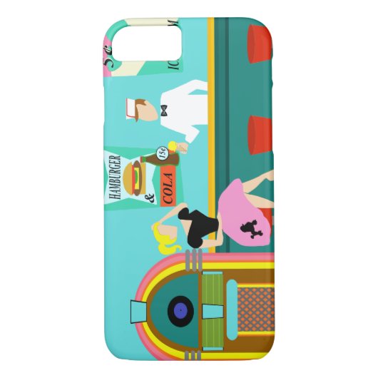 Fall Retro Soda Fountain iPhone 7 Case-Mate iPhone Hülle (Rückseite)