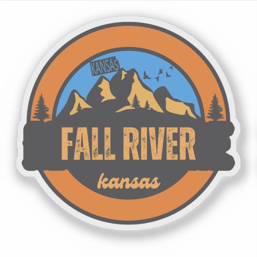 Fall River, Kansas Aufkleber (Vorderseite)