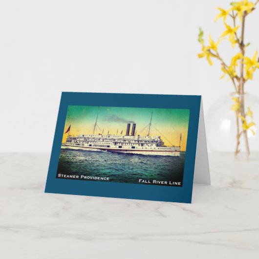 Fall River Line, Steamship 'Providence' Karte (Gelbe Blume)