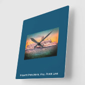 Fall River Line, Steamship 'Providence' Quadratische Wanduhr (Winkel)