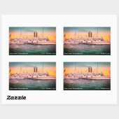 Fall River Line, Steamship 'Providence' Rechteckiger Aufkleber (Blatt)