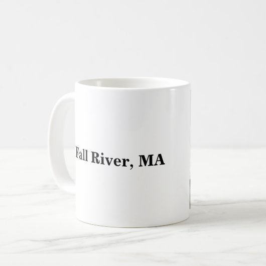 Fall River, MA Historische Gotische Kirche Kaffeetasse (Vorderseite Links)