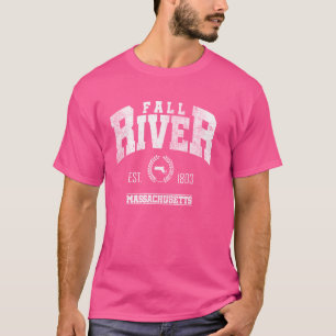 Fall River MA Massachusetts Vintager Rückschlag T-Shirt