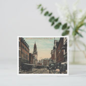 Fall River MA, North Main St View 1910 Postkarte (Stehend Vorderseite)