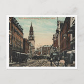 Fall River MA, North Main St View 1910 Postkarte (Vorderseite)